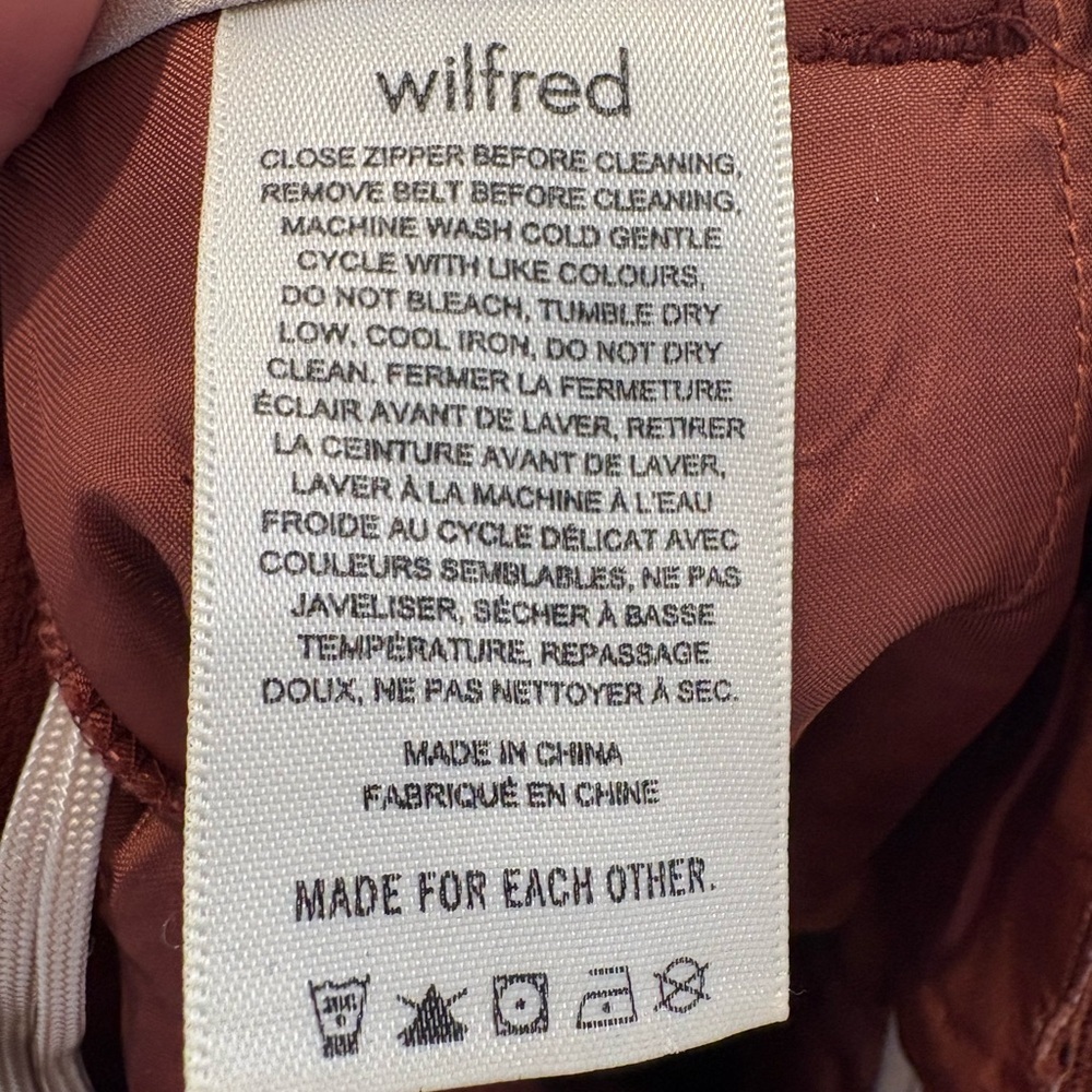 Aritzia Wilfred Terracotta dress pants size 00 - Picture 6 of 6